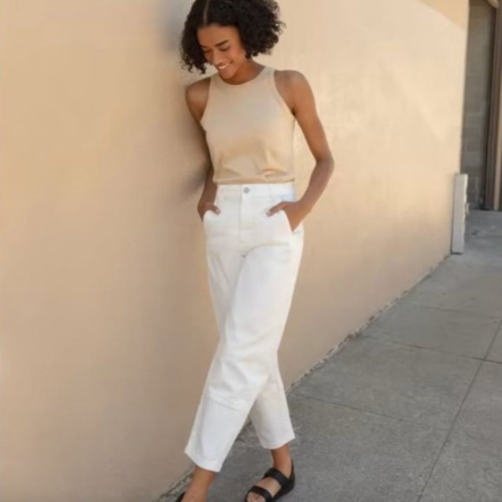 Everlane the Utility Barrel Pant in Bone